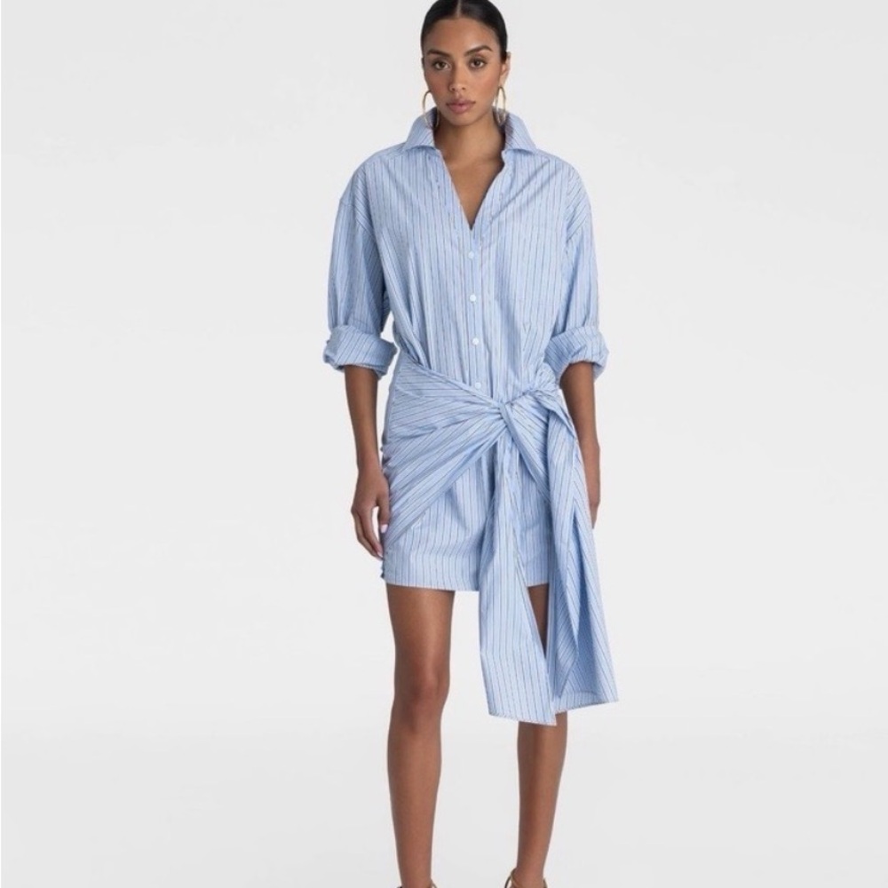 KBB blue striped shirt dress